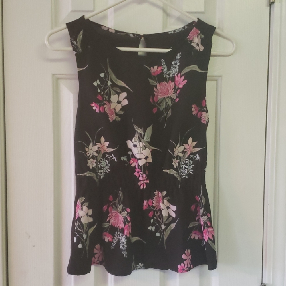 Black Floral Blouse